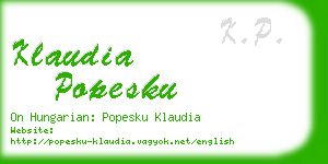 klaudia popesku business card